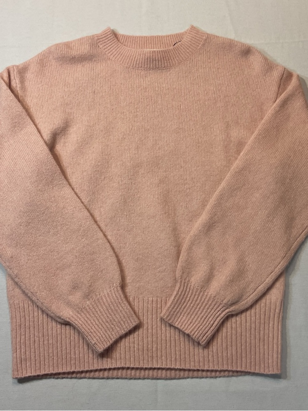 H&M Pale Peach‎ Crew Neck Sweater Size XS, Long Sleeve Comfy Soft Casual